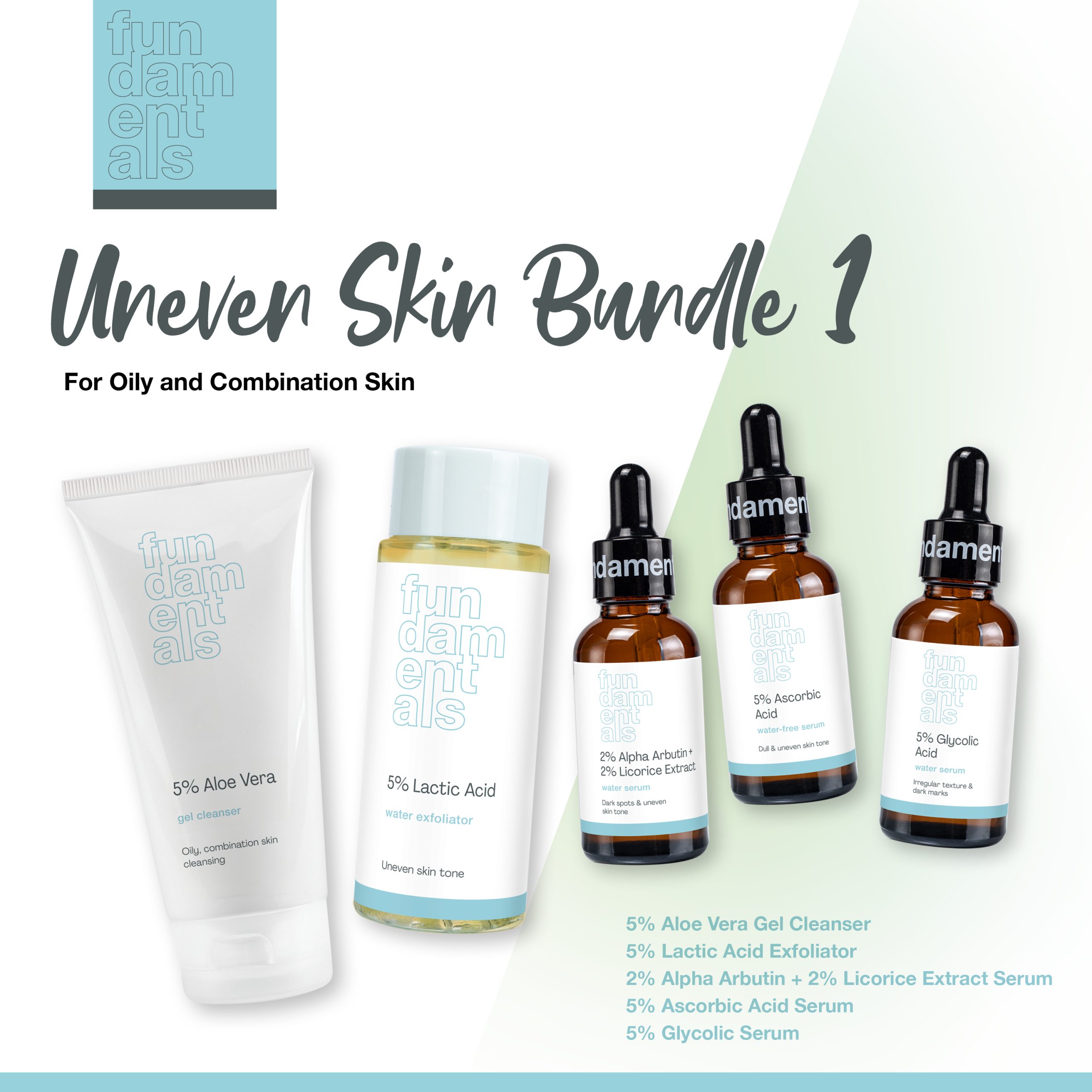 Uneven Skin Tone Bundle for Oily & Combination Skin