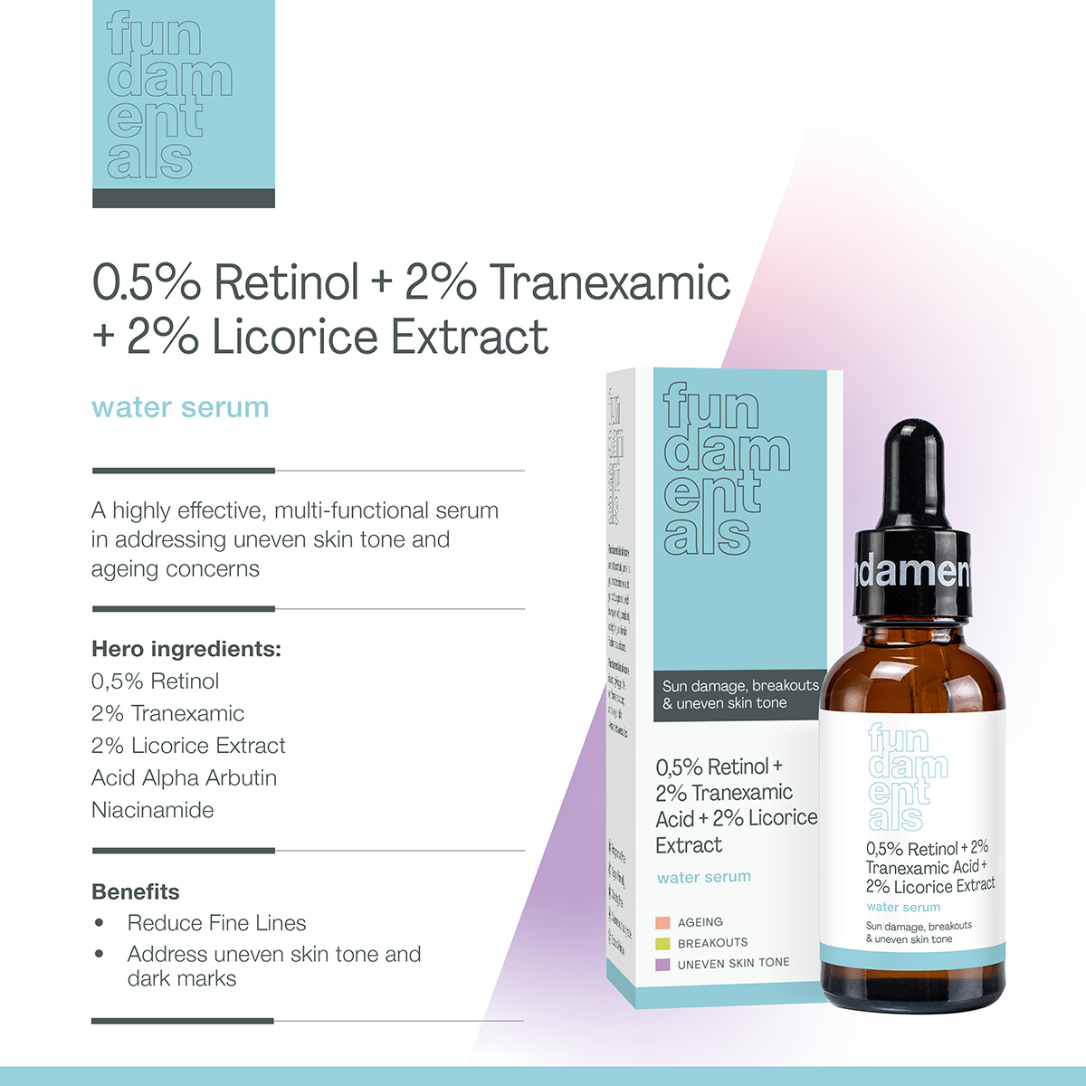 0,5% Retinol + 2% Tranexamic + 2% Licorice Extract