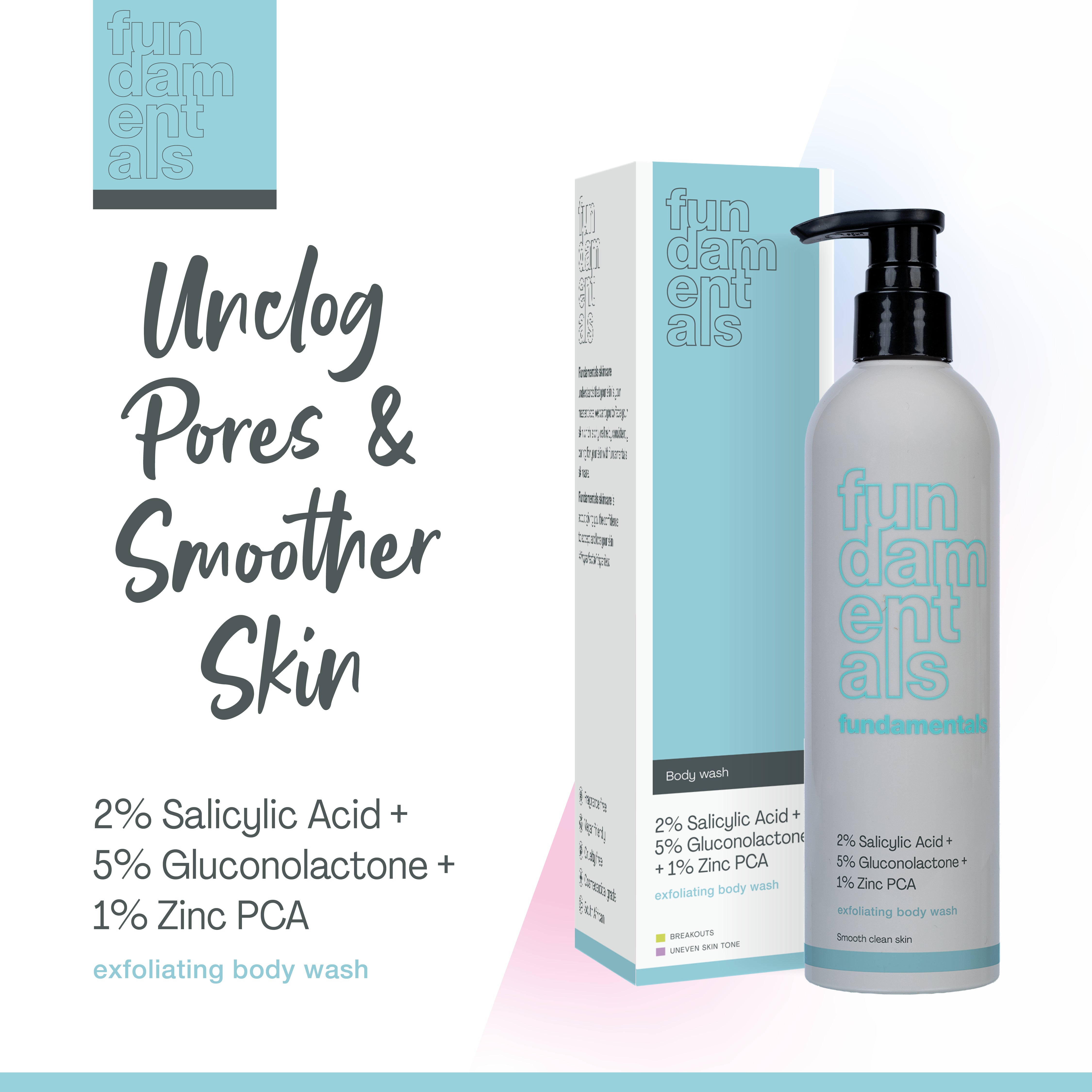 2% Salicylic Acid + 5% Gluconolactone + 1% Zinc PCA - Body Wash