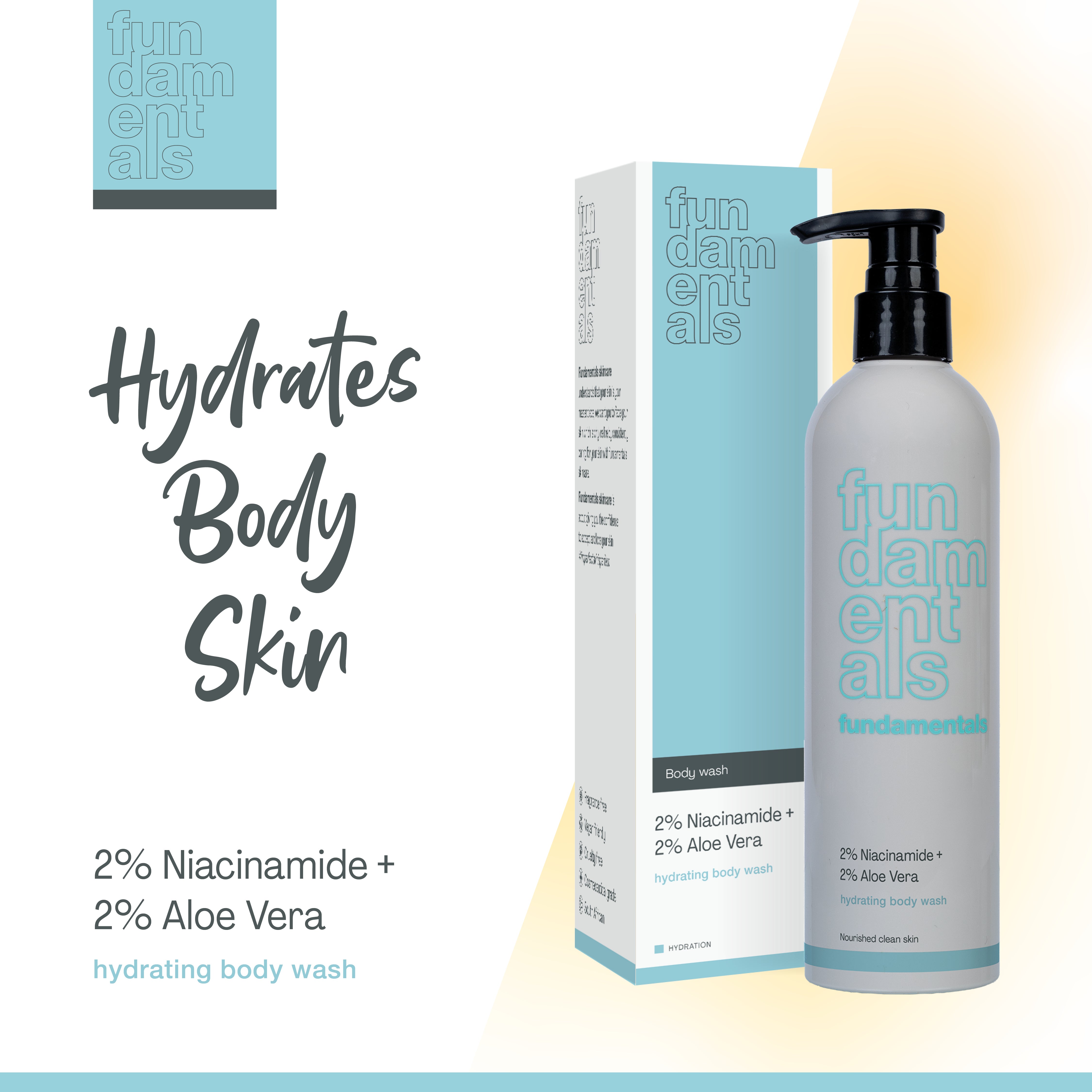 2% Niacinamide + 2% Aloe Vera – Hydrating body wash – Fundamentals 2% Niacinamide + 2% Aloe Vera – Hydrating body wash – Fundamentals