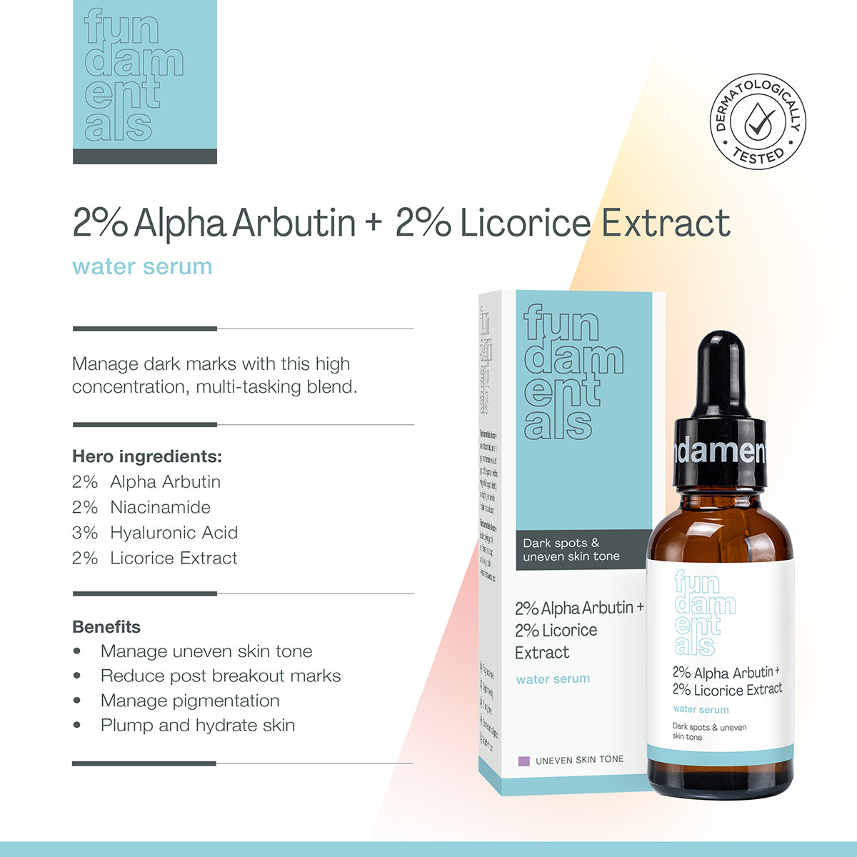 Alpha Arbutin Dark Spot Serum – 2% + Licorice – Fundamentals