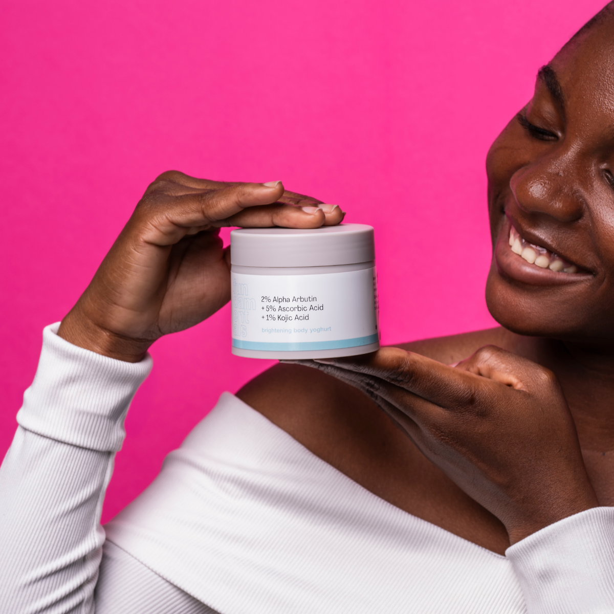 2% Alpha Arbutin + 5% Ascorbic Acid + 1% Kojic Acid – Brightening Body Yoghurt