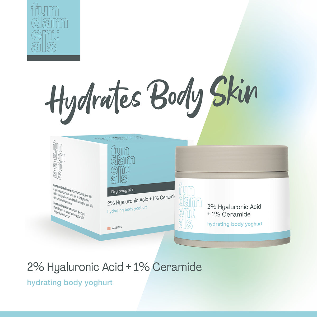 2% Hyaluronic Acid + 1% Ceramide – Hydrating Body Yoghurt