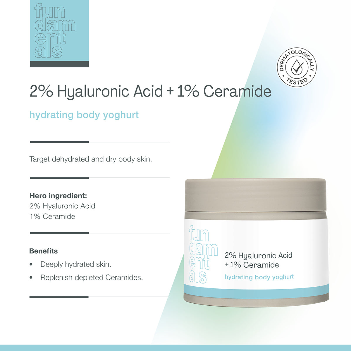 2% Hyaluronic Acid + 1% Ceramide – Hydrating Body Yoghurt