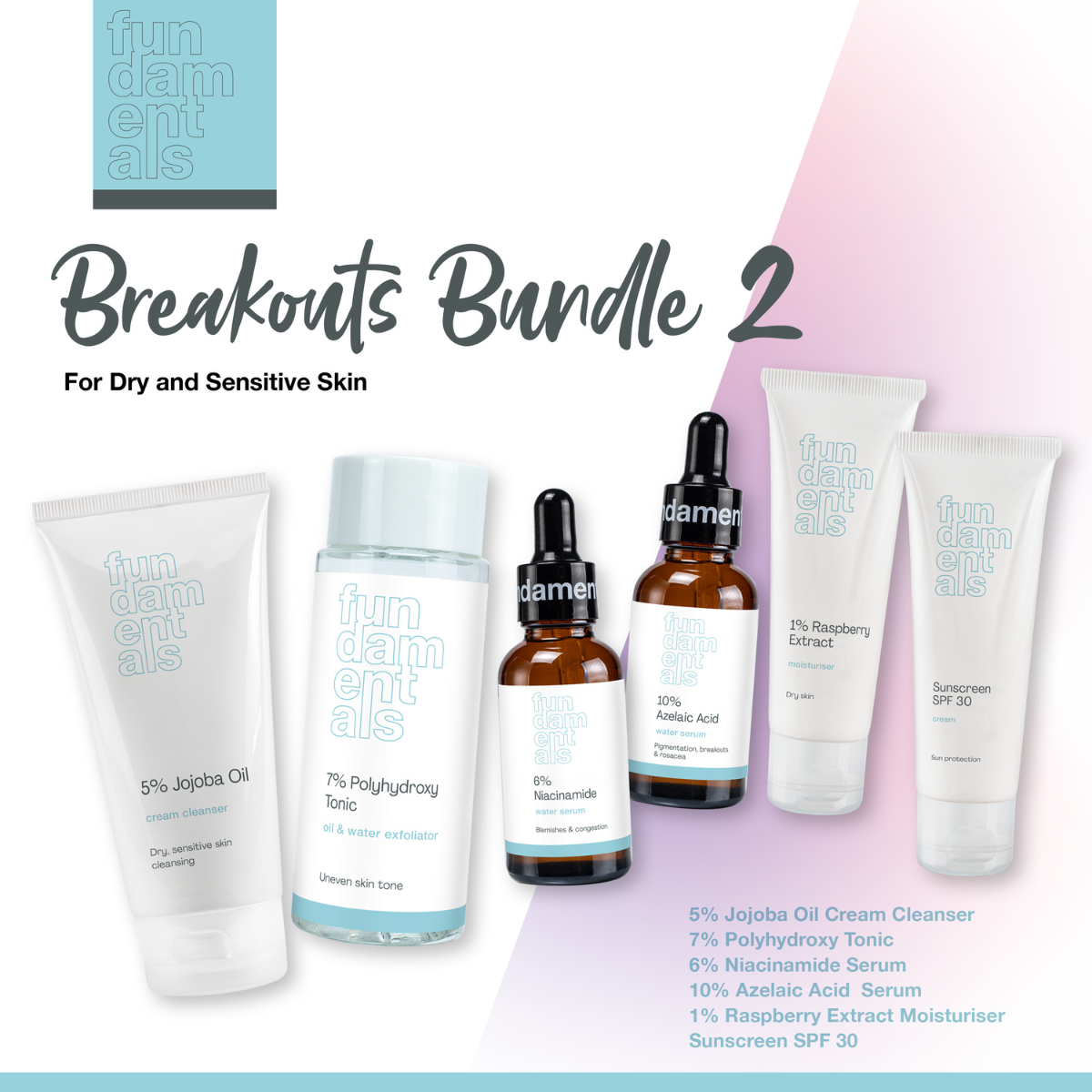Breakouts Bundle 2 (for dry and sensitive skin)