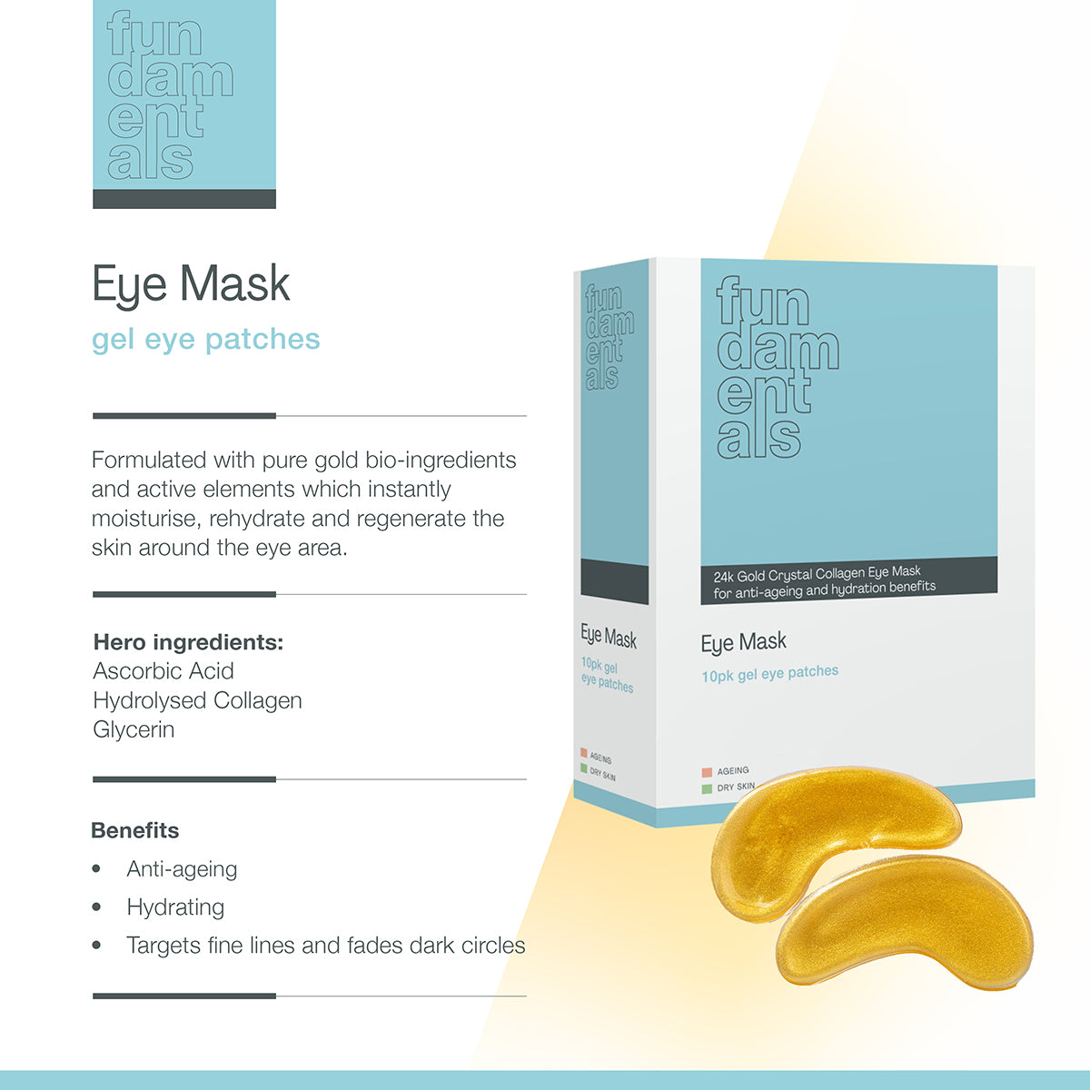 24K Gold Crystal Collagen Eye Mask