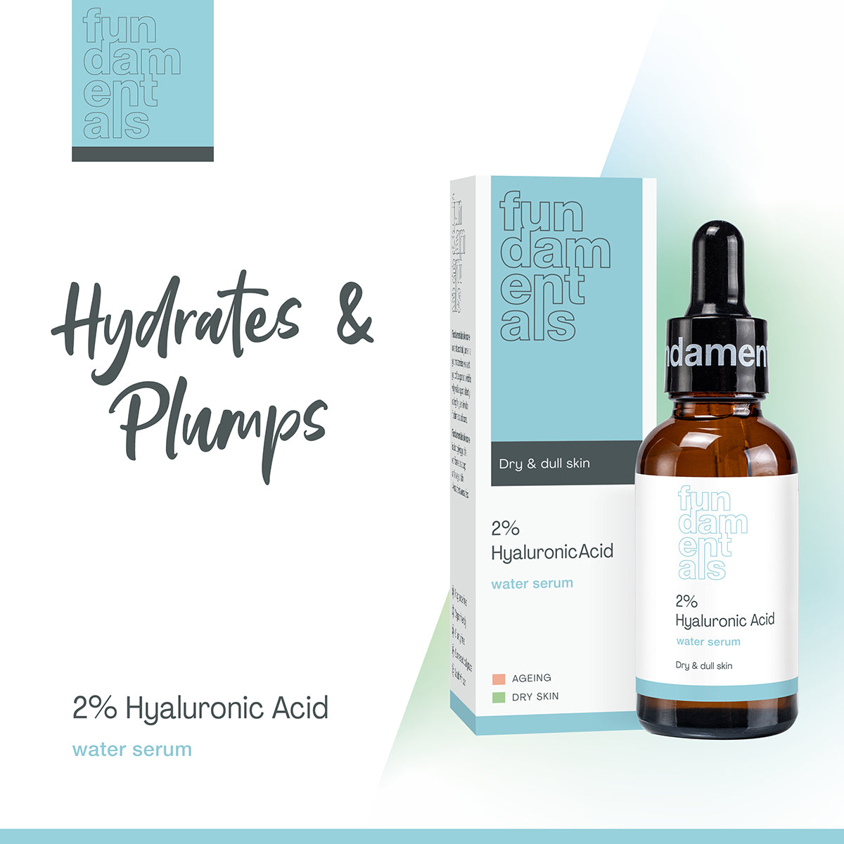 2% Hyaluronic Acid Serum + Polyglutamic – Fundamentals Skincare ZA