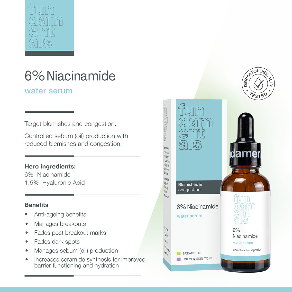 6% Niacinamide Serum – Pores, Oil & Dark Spots – Fundamentals